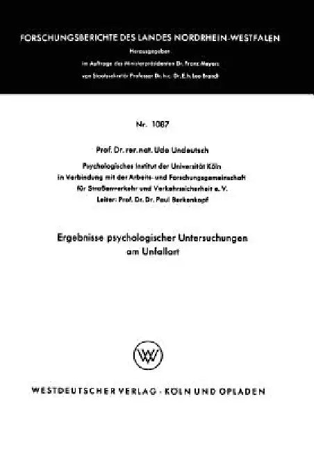 Buy Ergebnisse Psychologischer Untersuchungen Am Unfallort (English, Udo Undeutsch | Udo Undeutsch) — BookShops.in