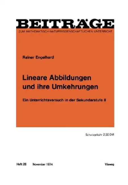 Buy Lineare Abbildungen und ihre Umkehrungen (English, Rainer Engelhard) — BookShops.in