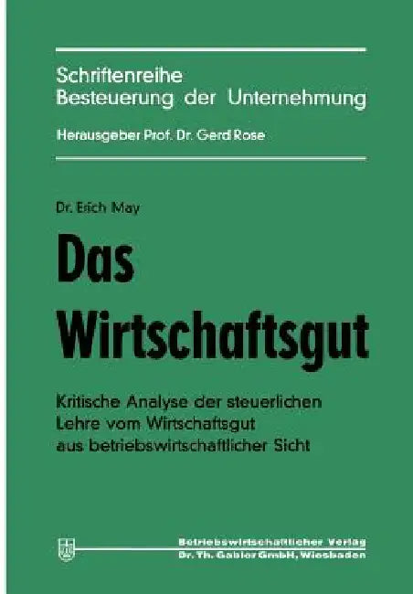 Buy Das Wirtschaftsgut (English, Erich May) — BookShops.in