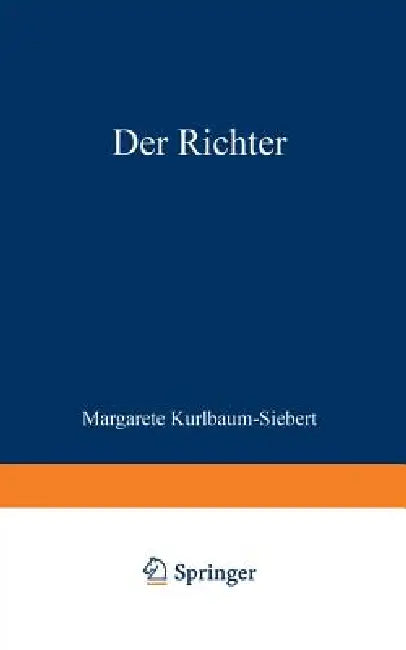 Buy Der Richter (English, Margarete Kurlbaum-Siebert) — BookShops.in