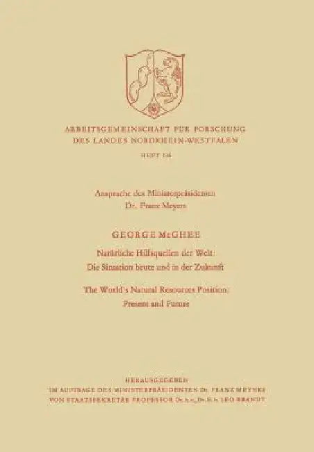 Buy Natürliche Hilfsquellen Der Welt (English, George Crews McGhee) — BookShops.in