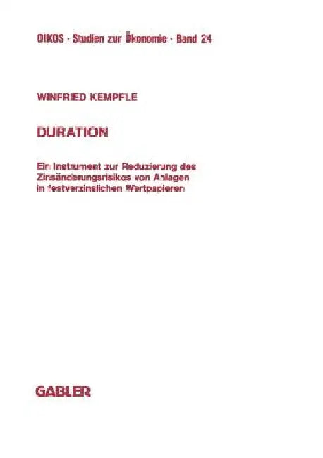 Buy Duration (English, Winfried Kempfle) — BookShops.in