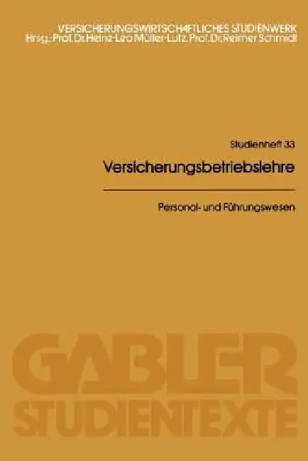 Personal- Und Führungswesen (English, Hans Schreiber)