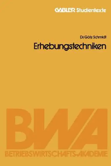 Erhebungstechniken (English, Götz Schmidt)
