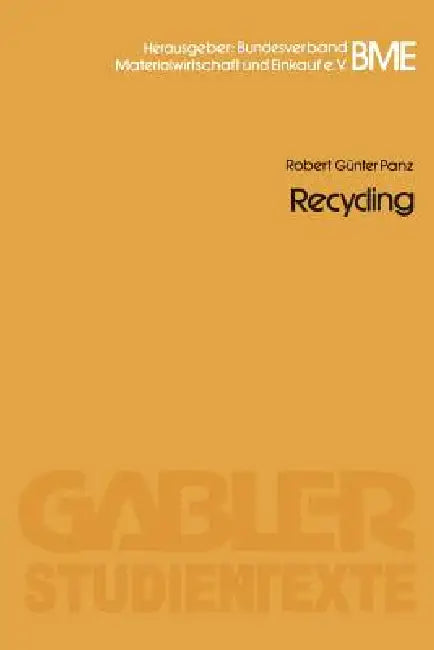 Buy Recycling (English, Robert Günter Panz) — BookShops.in