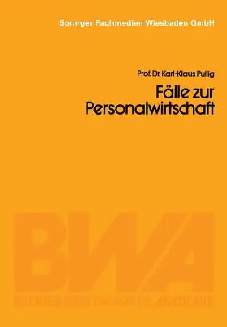 Fälle Zur Personalwirtschaft (English, Karl-Klaus Pullig)