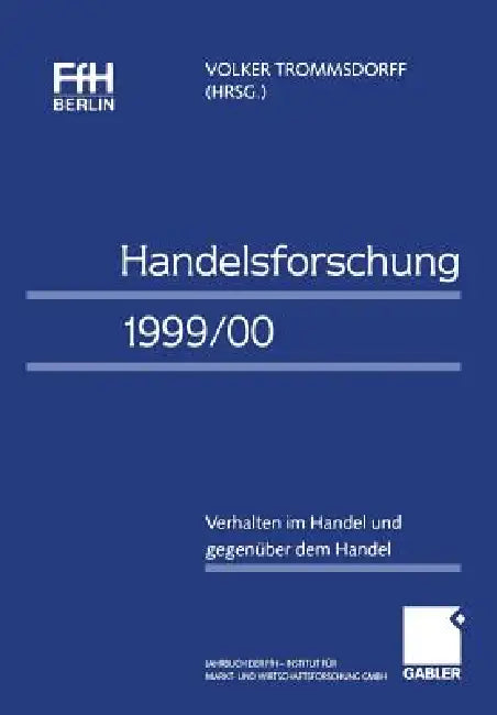 Buy Handelsforschung 1999/00 (English, Volker Trommsdorff) — BookShops.in