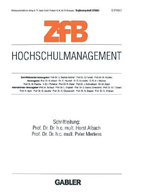 Buy Hochschulmanagement (English, Horst Albach | Peter Mertens) — BookShops.in