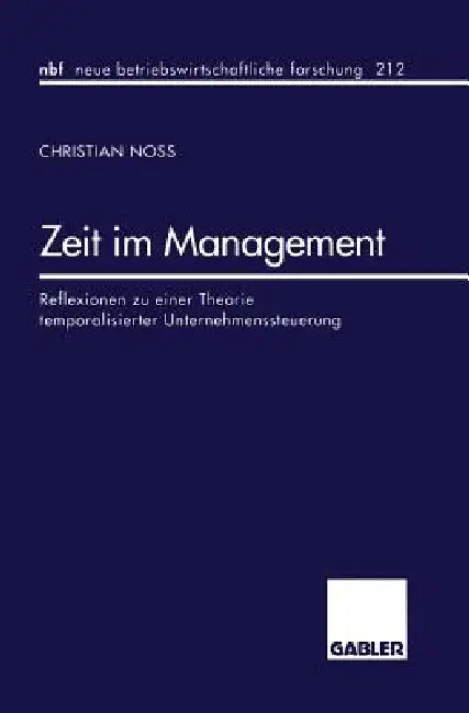 Buy Zeit Im Management (English, Christian Noss) — BookShops.in