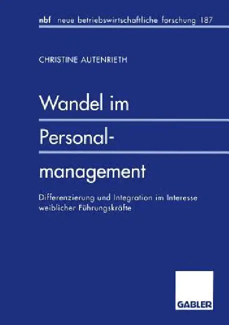 Buy Wandel Im Personalmanagement (English, Christine Autenrieth) — BookShops.in