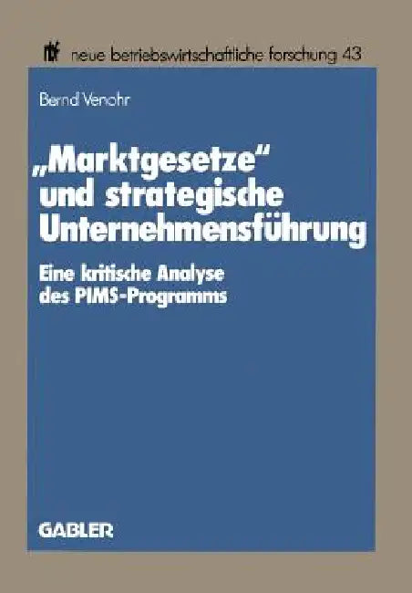Buy "Marktgesetze" Und Strategische Unternehmensführung (English, Bernd Venohr) — BookShops.in