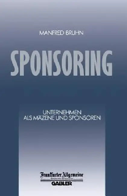 Buy Sponsoring (English, Manfred Bruhn) — BookShops.in