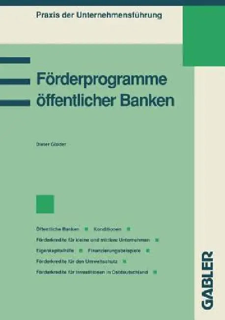 Förderprogramme Öffentlicher Banken (English, Dieter Glüder)