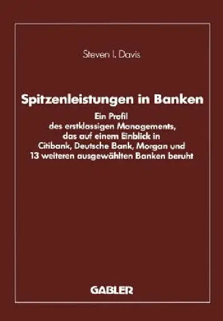 Buy Spitzenleistungen in Banken (English, Steven I. Davis) — BookShops.in