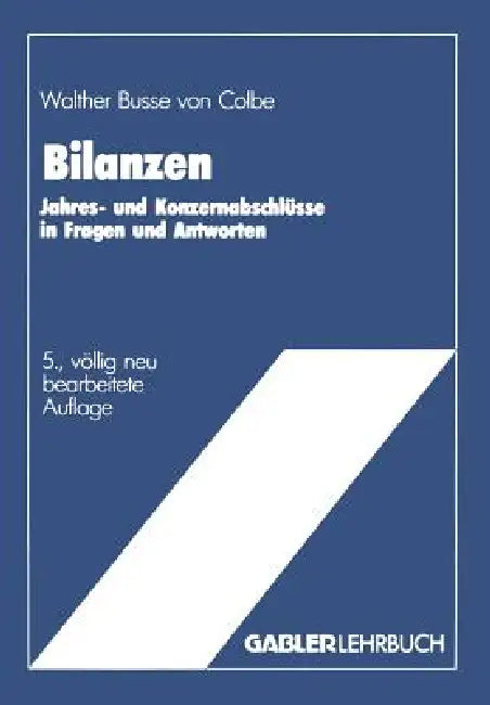Buy Bilanzen (English, Walther Busse Von Colbe) — BookShops.in
