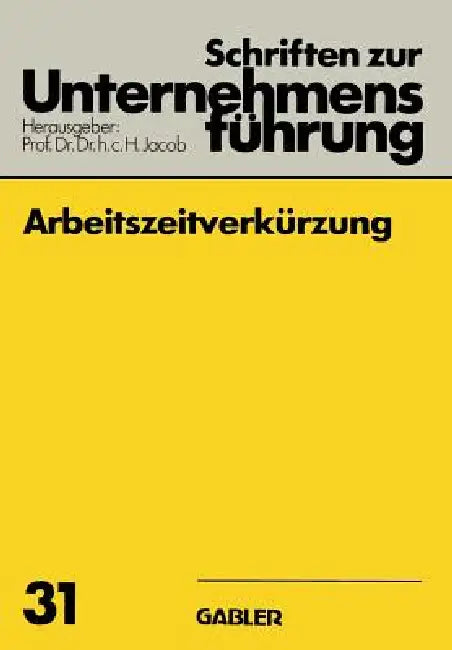 Buy Arbeitszeitverkürzung (English, H. Jacob) — BookShops.in