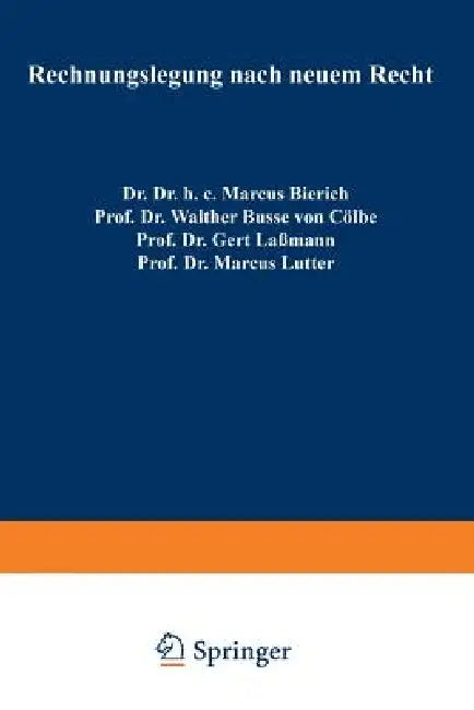 Buy Rechnungslegung Nach Neuem Recht (English, Marcus Bierich) — BookShops.in