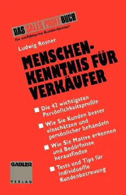 Menschenkenntnis Für Verkäufer (English, Ludwig Rosner)