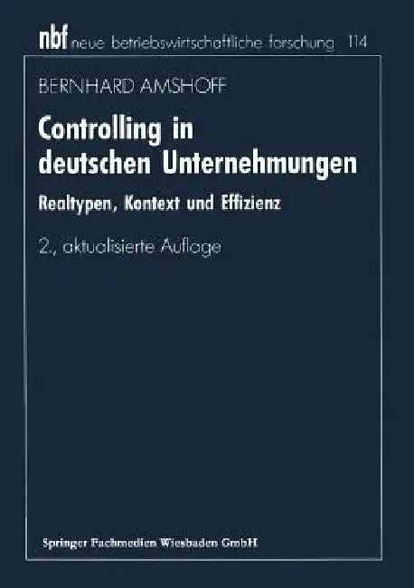 Buy Controlling in Deutschen Unternehmungen (English, Bernhard Amshoff) — BookShops.in