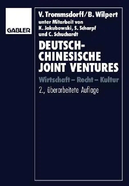 Buy Deutsch-Chinesische Joint Ventures (English, Volker Trommsdorff | Bernhard Wilpert) — BookShops.in