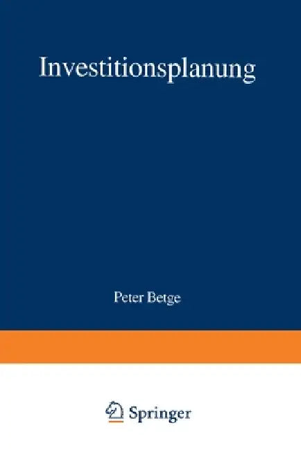Buy Investitionsplanung (English, Peter Betge) — BookShops.in