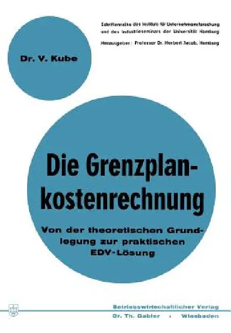 Buy Die Grenzplankostenrechnung (English, Volker Kube) — BookShops.in