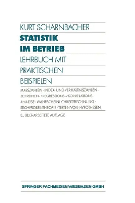 Buy Statistik im Betrieb (English, Kurt Scharnbacher) — BookShops.in