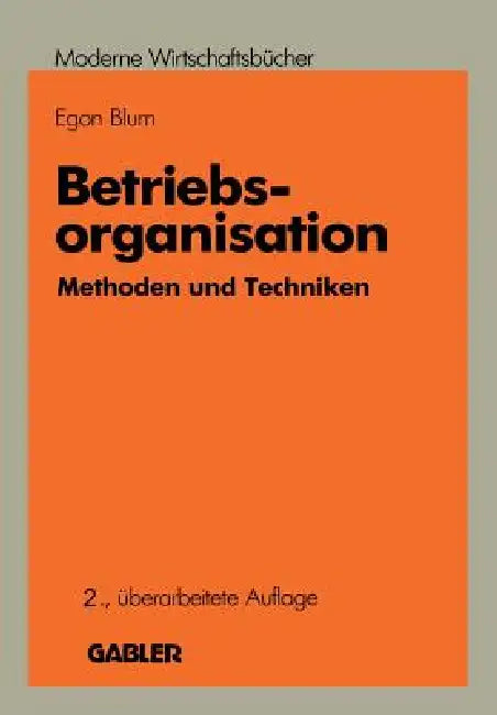 Buy Betriebsorganisation (English, Egon Blum) — BookShops.in