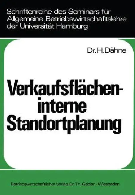 Verkaufsflächeninterne Standortplanung (English, Helmut Dähne)