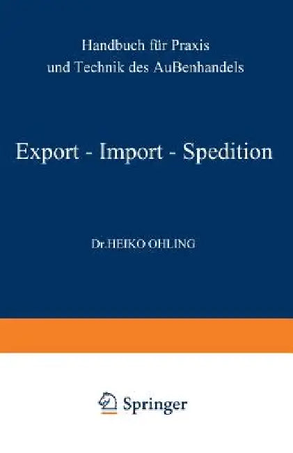 Buy Export -- Import -- Spedition (English, Heiko Ohling) — BookShops.in