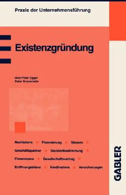 Buy Existenzgründung (English, Uwe-Peter Egger | Peter Gronemeier) — BookShops.in