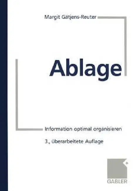 Buy Ablage (English, Margit Gätjens-Reuter) — BookShops.in