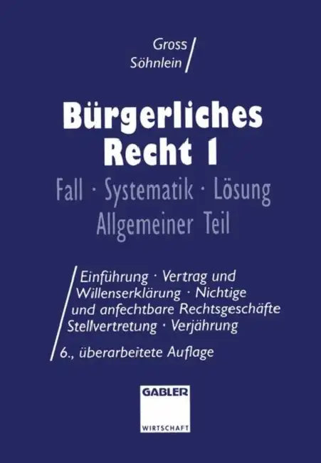 Buy Bürgerliches Recht I (English, Willi Gross | Walter Söhnlein) — BookShops.in
