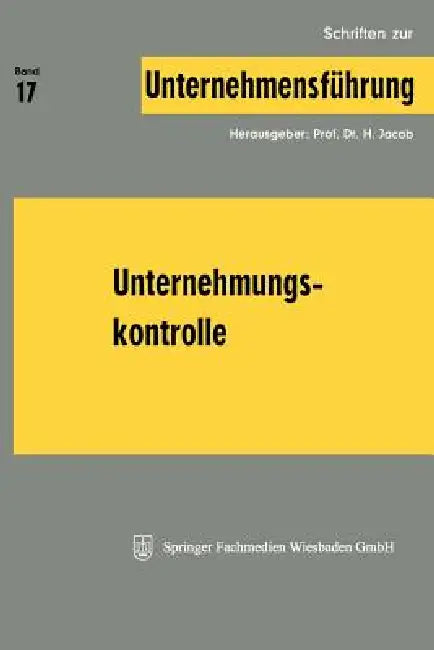 Buy Unternehmungskontrolle (English, H. Jacob) — BookShops.in