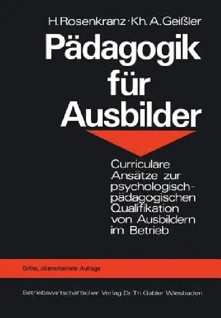 Pädagogik Für Ausbilder (English, Hans Rosenkranz)