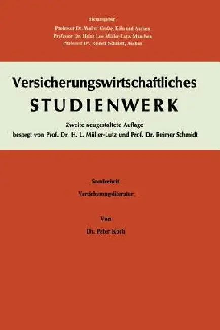 Buy Einführung in Das Versicherungs-Schrifttum (English, Peter Koch) — BookShops.in