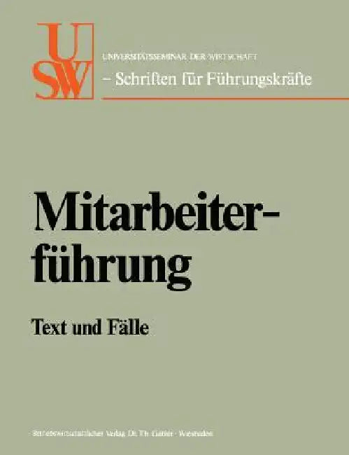 Mitarbeiterführung (English, Horst Albach)
