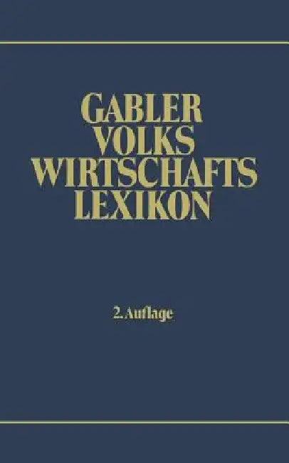 Gabler Volkswirtschafts Lexikon (English, Volker Häfner)