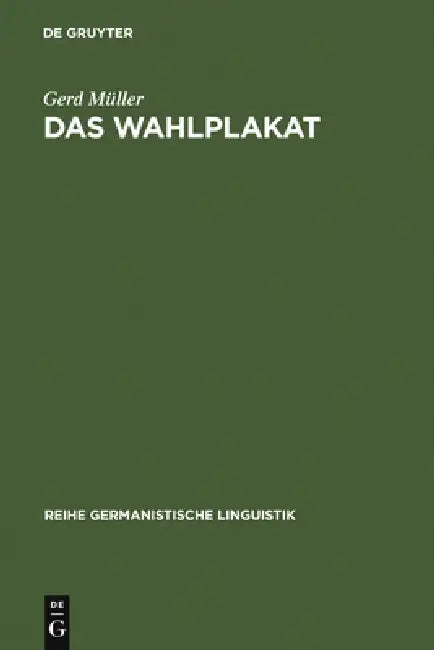 Buy Das Wahlplakat (English, Gerd Müller) — BookShops.in