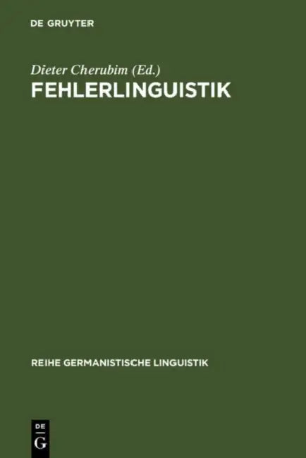Buy Fehlerlinguistik (English, Dieter Cherubim) — BookShops.in