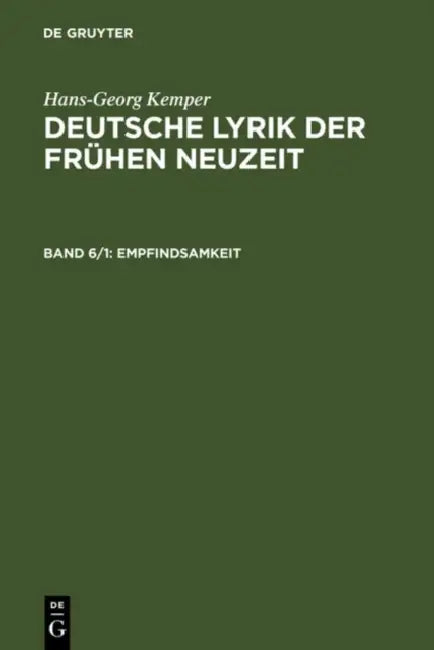 Empfindsamkeit (English, Hans-Georg Kemper)