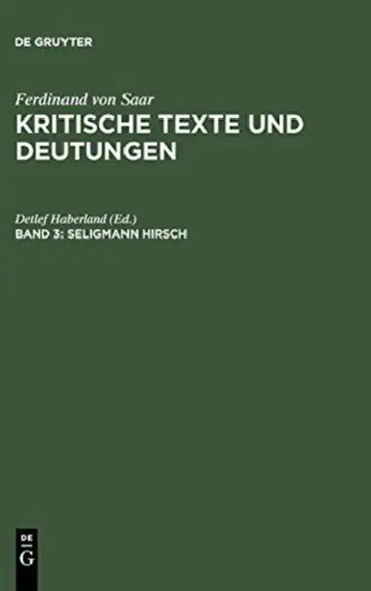 Buy Seligmann Hirsch (English, Detlef Haberland) — BookShops.in