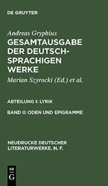 Buy Oden und Epigramme (English, Marian Szyrocki) — BookShops.in