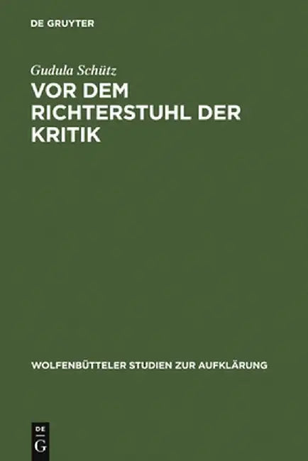 Buy VOR Dem Richterstuhl Der Kritik (English, Gudula Schutz) — BookShops.in