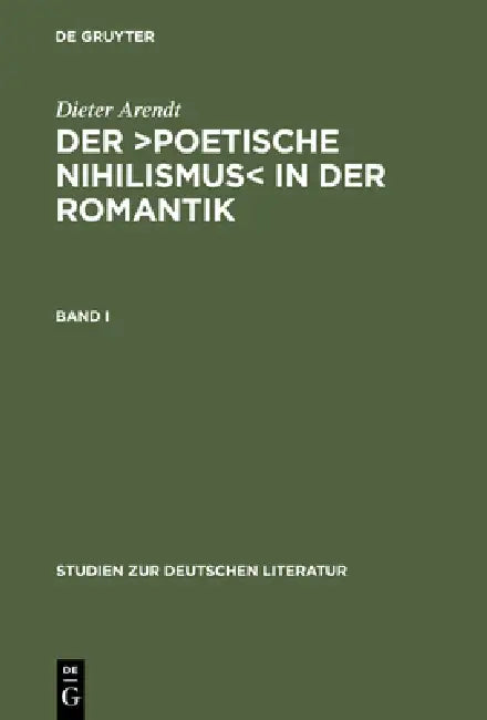 Band I (English, Dieter Arendt)