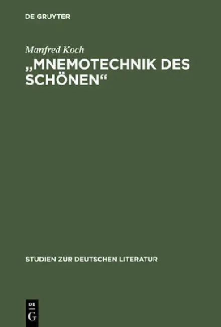 Buy "Mnemotechnik des Schönen" (English, Manfred Koch) — BookShops.in