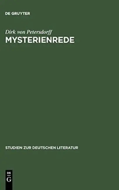 Buy Mysterienrede (English, Dirk Von Petersdorff) — BookShops.in