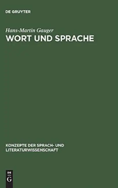 Wort und Sprache (English, Hans-Martin Gauger)