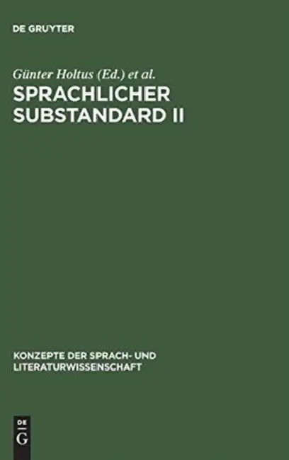 Buy Sprachlicher Substandard II (English, Günter Holtus | Edgar Radtke) — BookShops.in