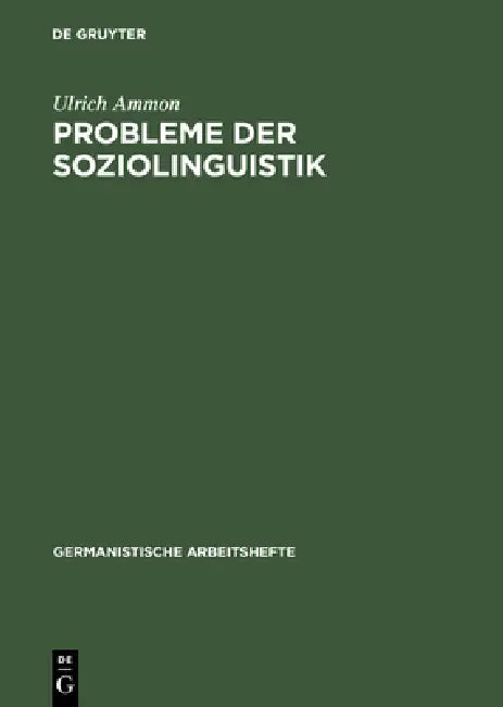 Buy Probleme der Soziolinguistik (English, Ulrich Ammon) — BookShops.in
